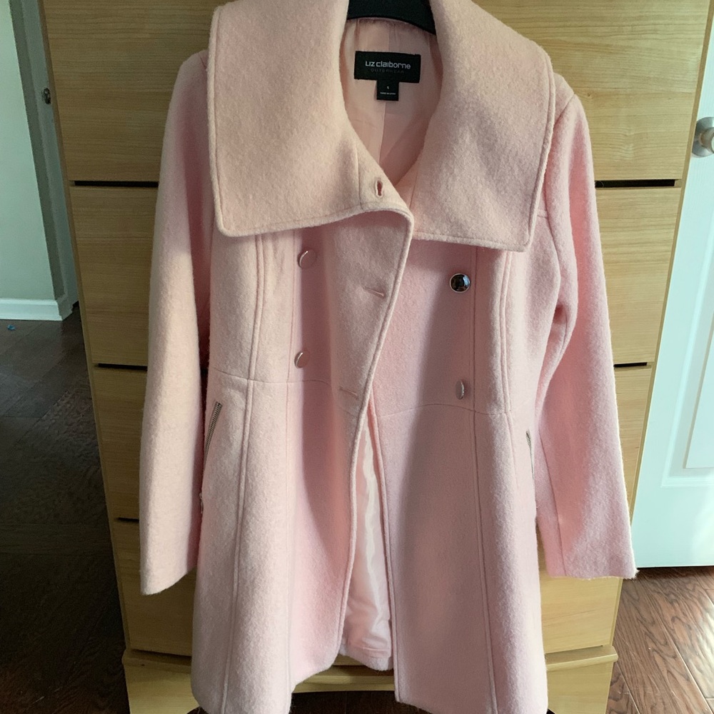 Liz Claiborne Pink Wool Coat